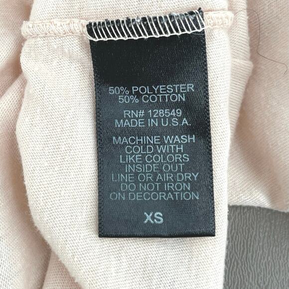 Aviator Nation Almond Bolt Fade Boyfriend Tee Ombre Pink Purple Crop Top Size XS - Picture 6 of 7